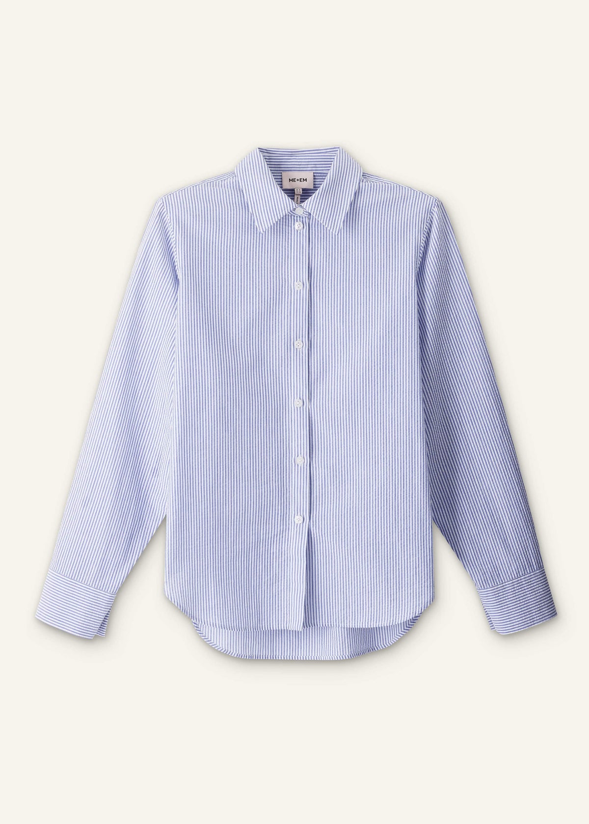 ME+EM Blue Stripe Relaxed Forever Shirt