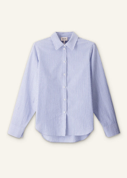 ME+EM Blue Stripe Relaxed Forever Shirt