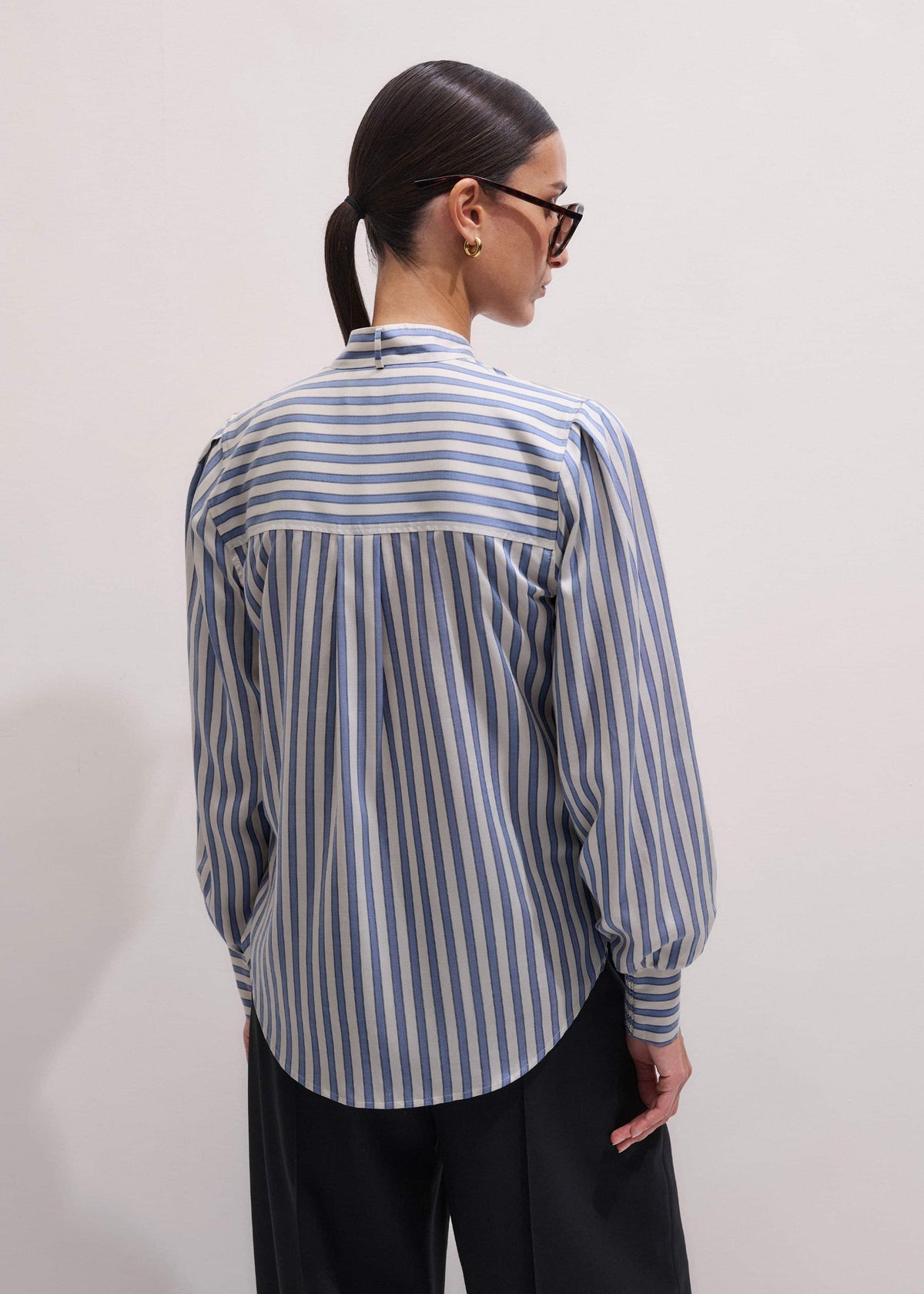 ME+EM Blue Soft Stripe Shirt + Neck Tie