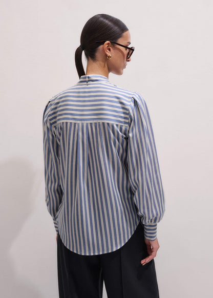 ME+EM Blue Soft Stripe Shirt + Neck Tie