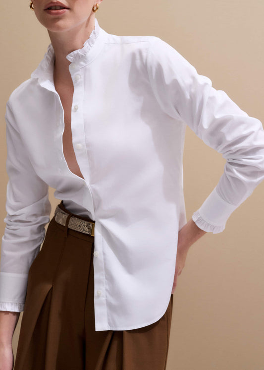ME+EM White Impossibly Soft Feminine Shirt