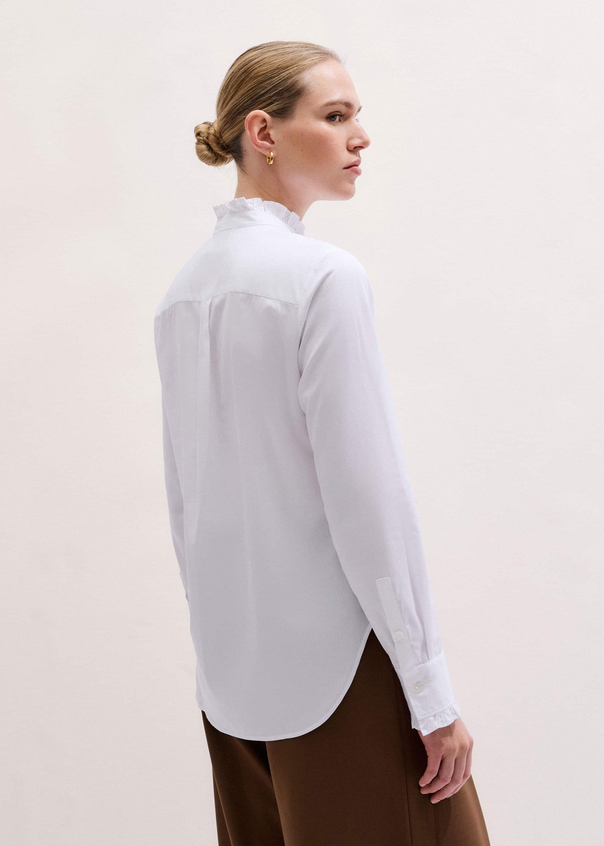 ME+EM White Impossibly Soft Feminine Shirt