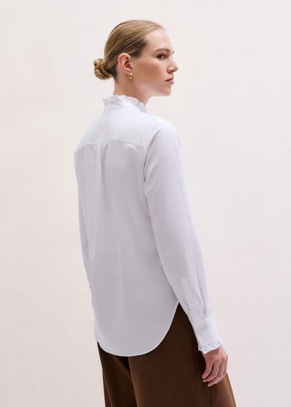 ME+EM White Impossibly Soft Feminine Shirt