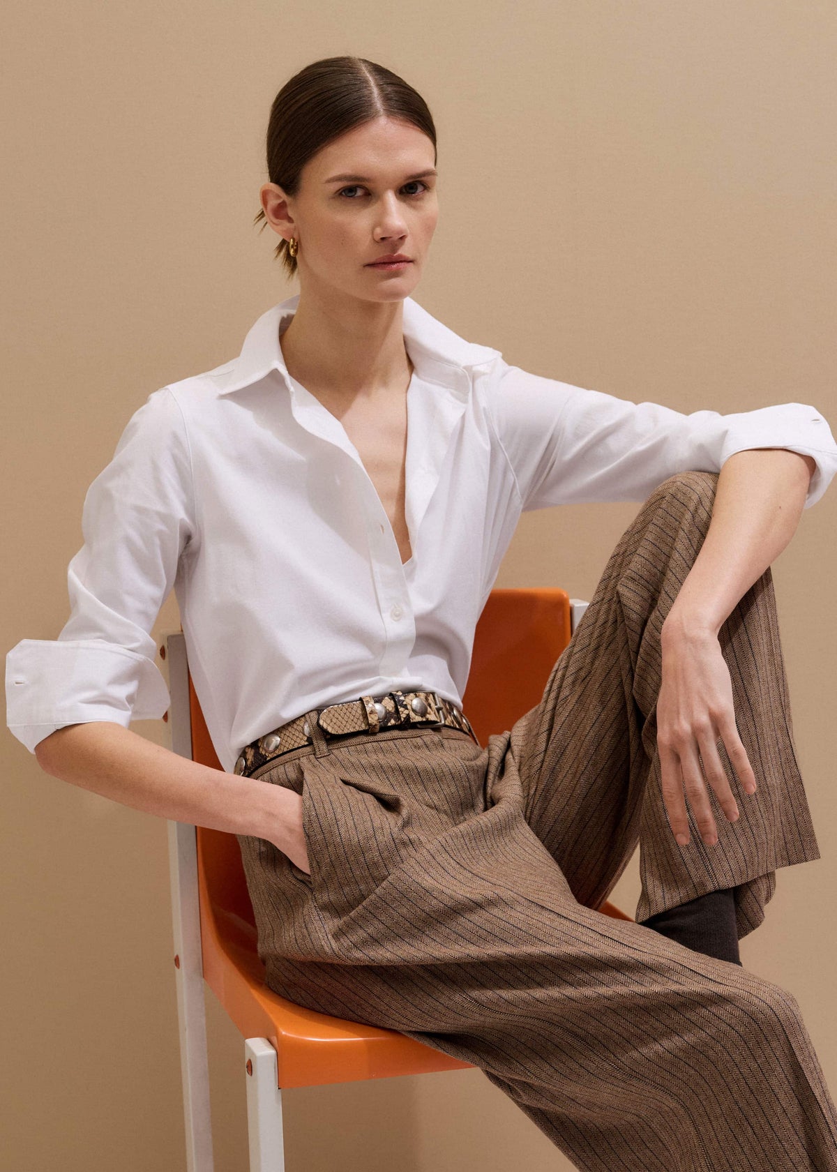 ME+EM White Travel Layering Shirt