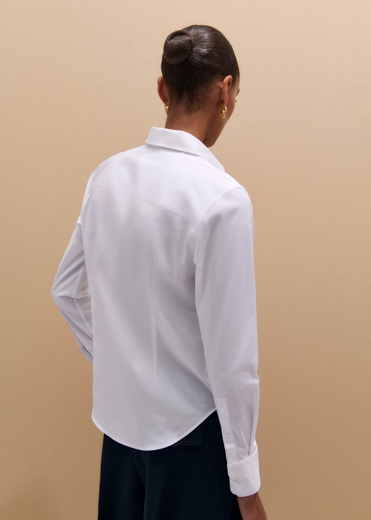 ME+EM White Icon Fitted Swan Logo Shirt