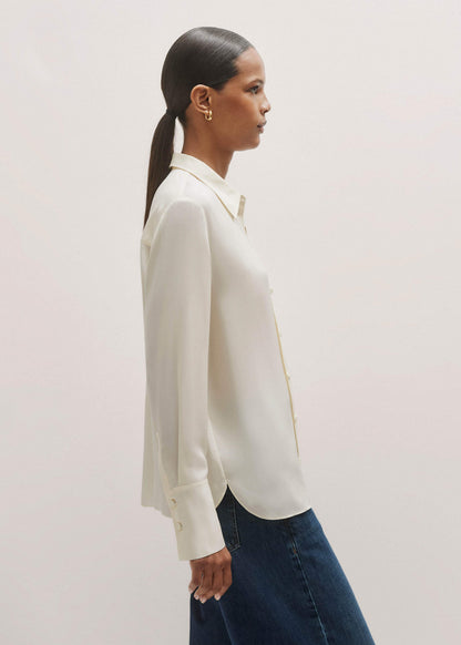 ME+EM Cream Silk Shirt