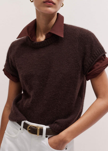 ME+EM Cinnamon Brown Turn-Up Cuff Shirt