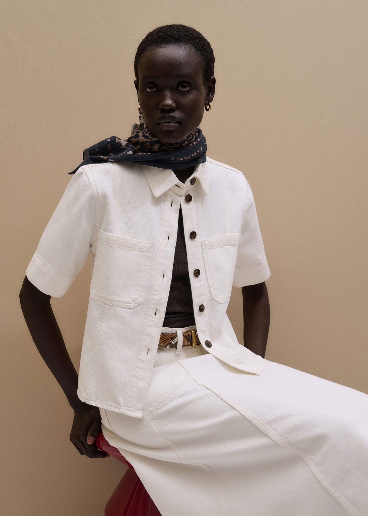 ME+EM White Paneled Shirt