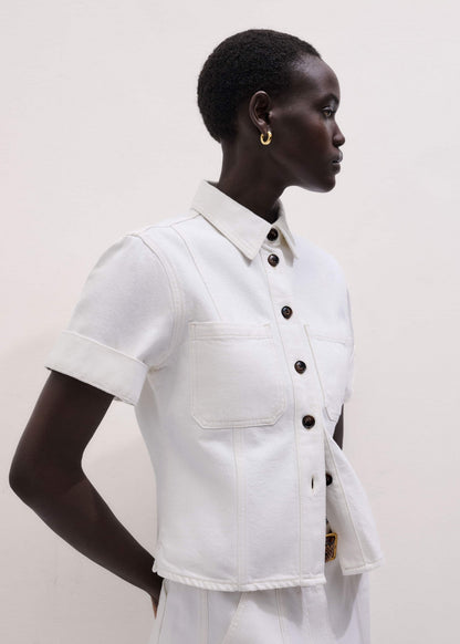 ME+EM White Paneled Shirt