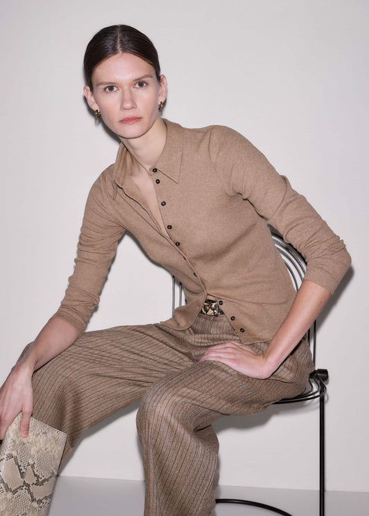ME+EM Brown Ultimate Rib Shirt