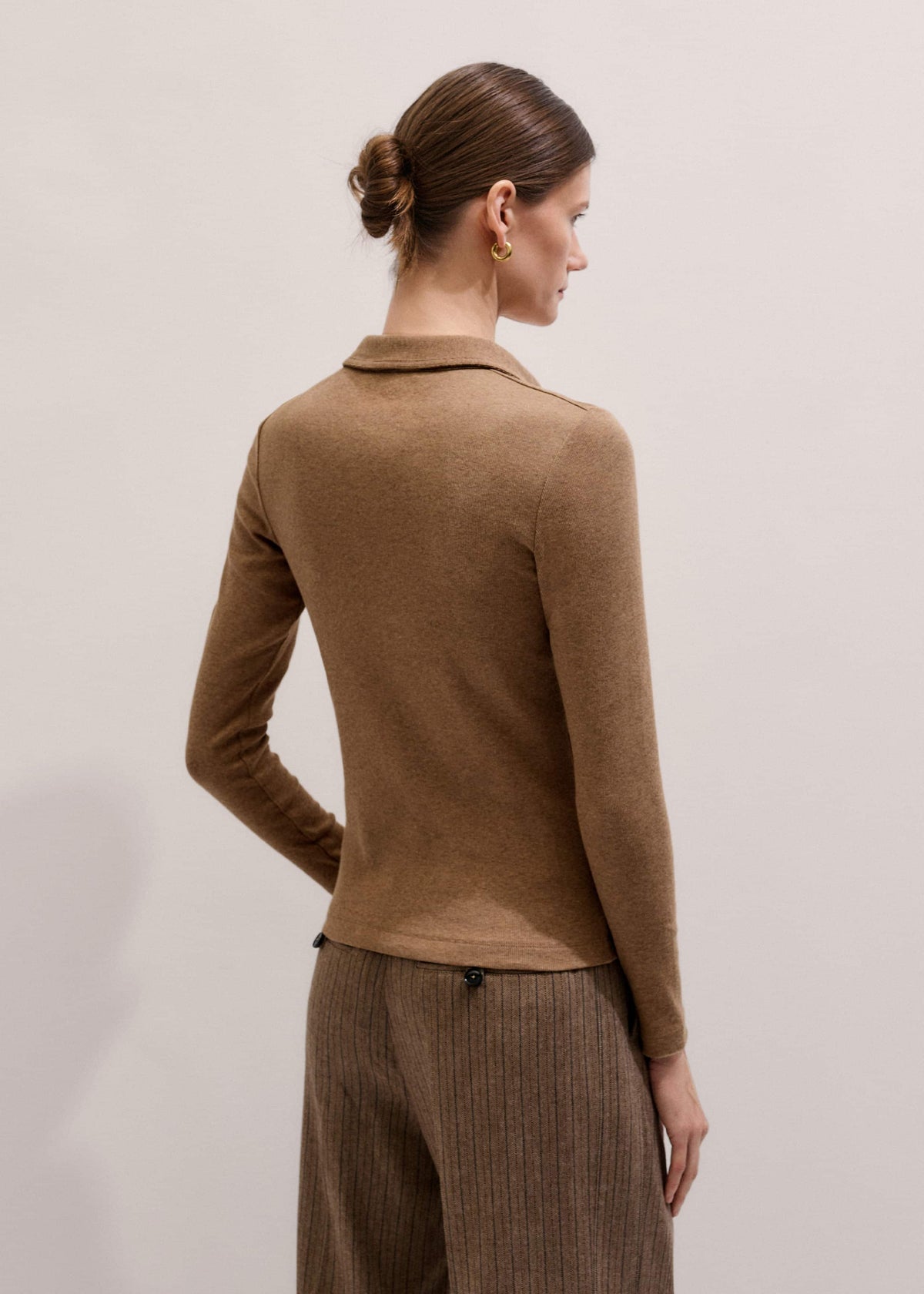 ME+EM Brown Ultimate Rib Shirt