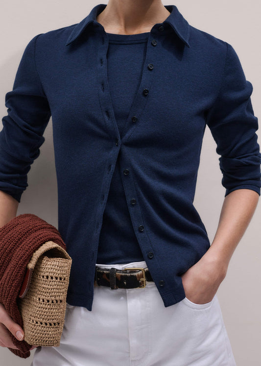 ME+EM Navy Perfect Basic Shirt