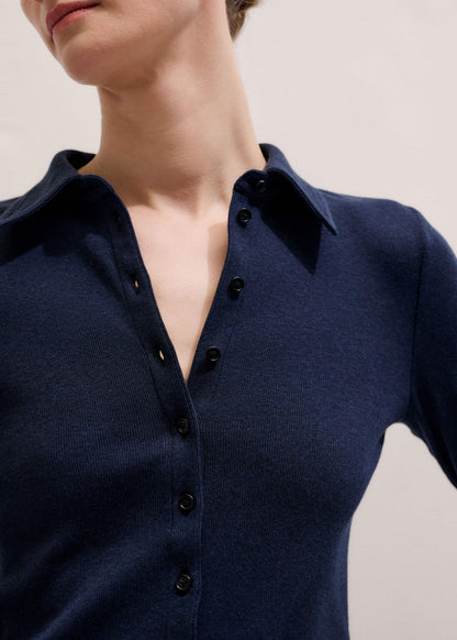 ME+EM Navy Perfect Basic Shirt