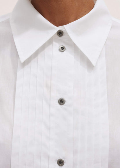 ME+EM White Relaxed Tux Shirt