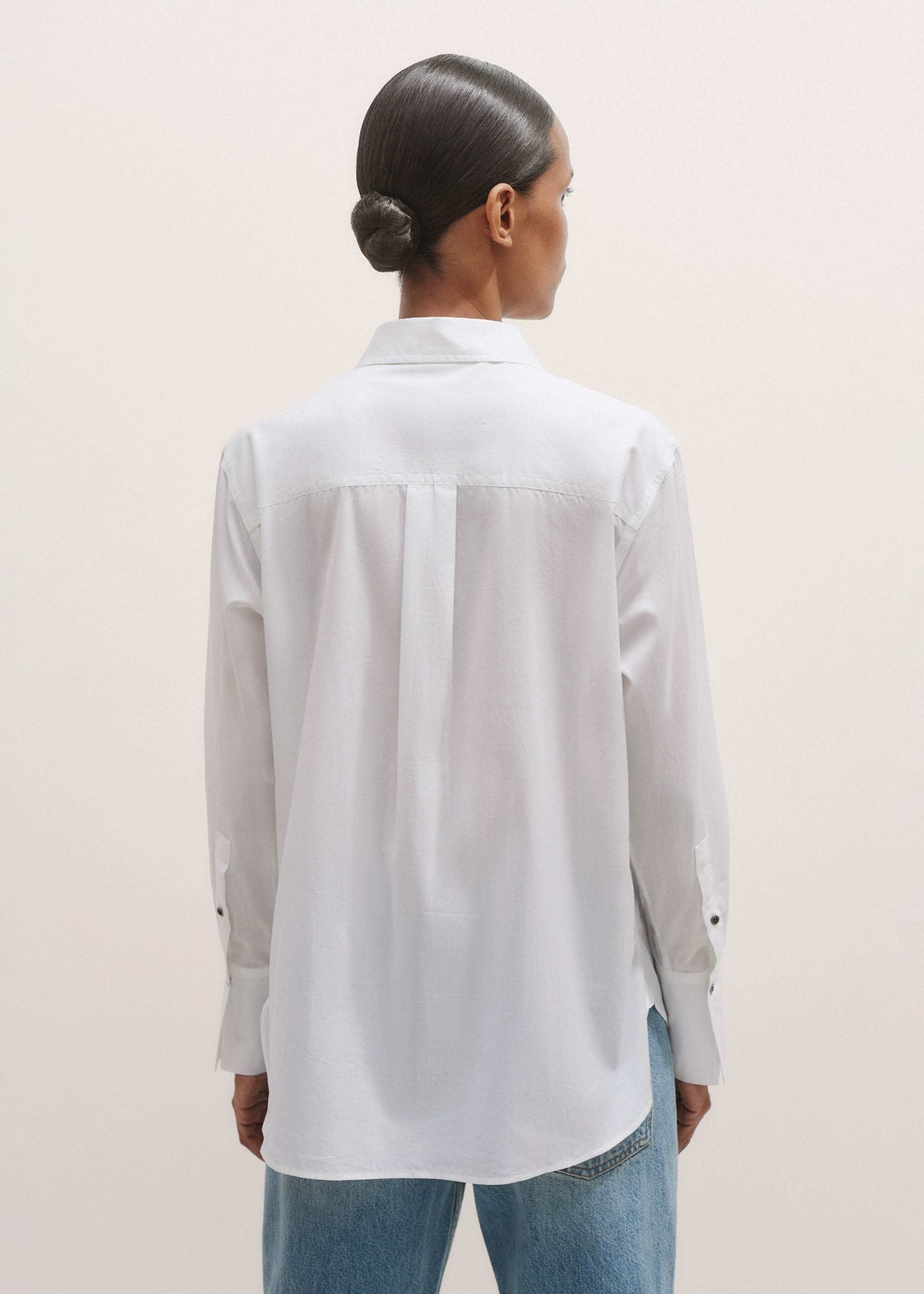ME+EM White Relaxed Tux Shirt