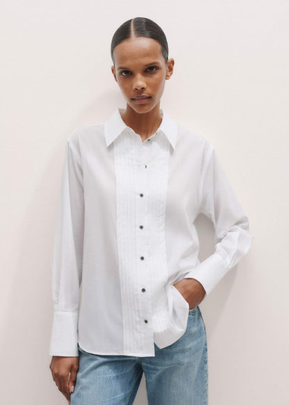 ME+EM White Relaxed Tux Shirt