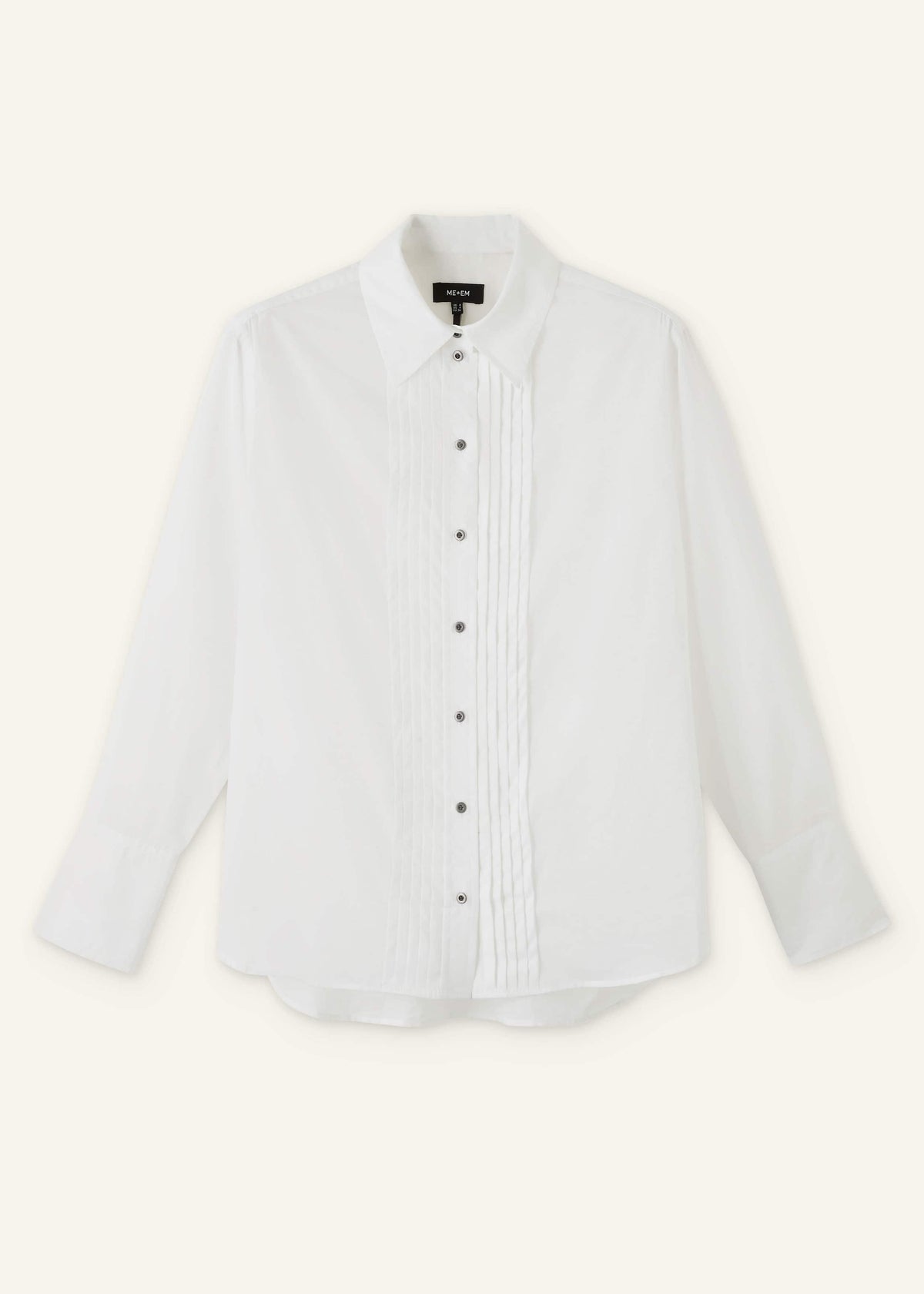 ME+EM White Relaxed Tux Shirt