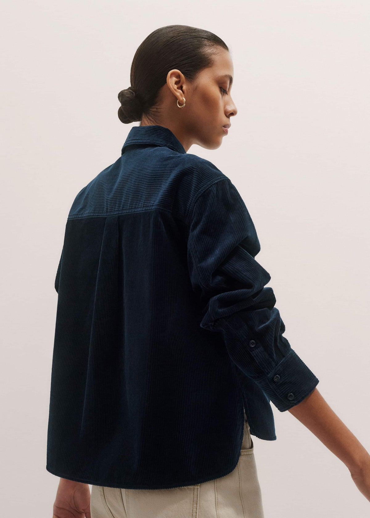ME+EM Navy Boxy Shacket