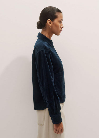 ME+EM Navy Boxy Shacket