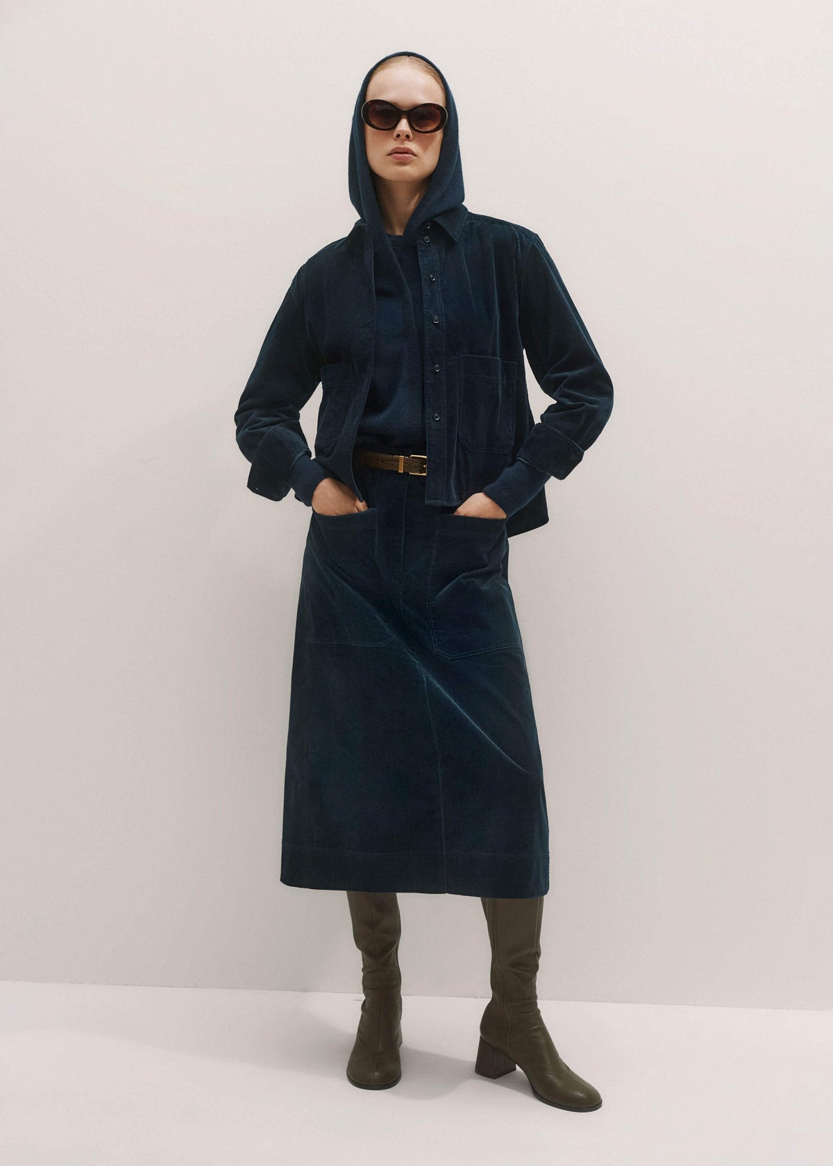 ME+EM Navy Boxy Shacket