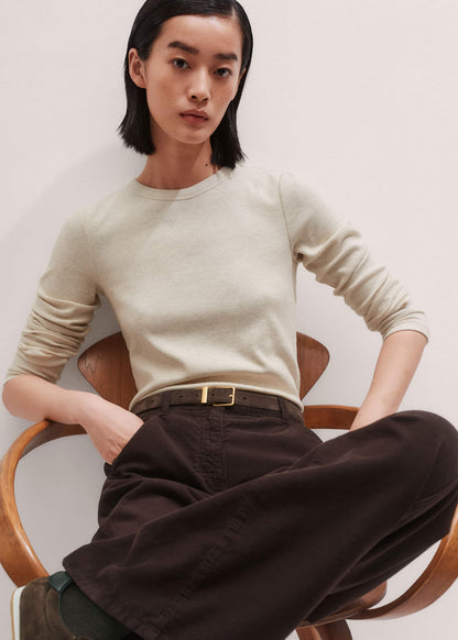 ME+EM Cream Perfect Basic Top