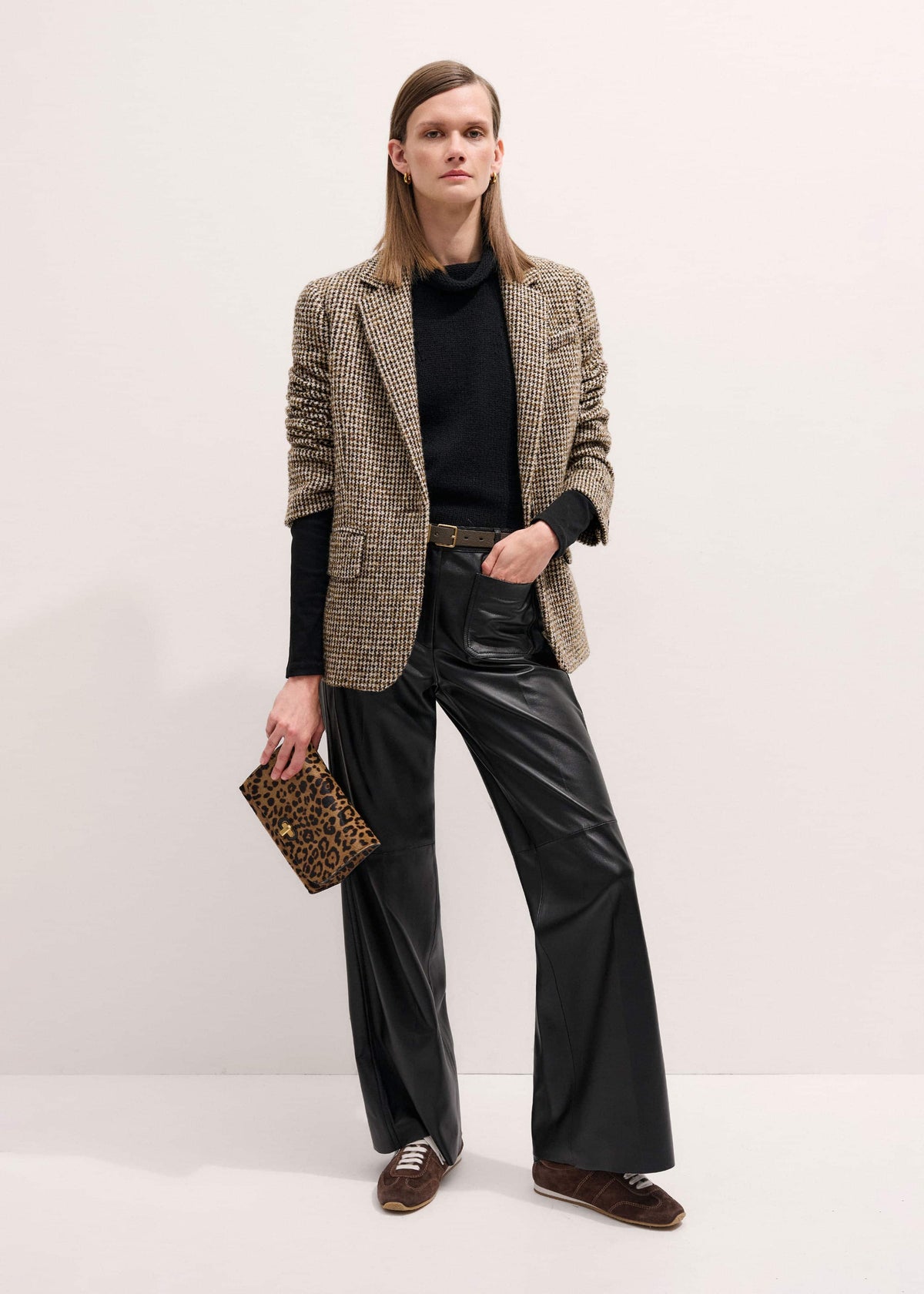 ME+EM Black Cotton Rib Perfect Basic Top