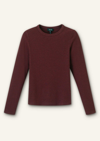 ME+EM Red Cotton Rib Perfect Basic Top
