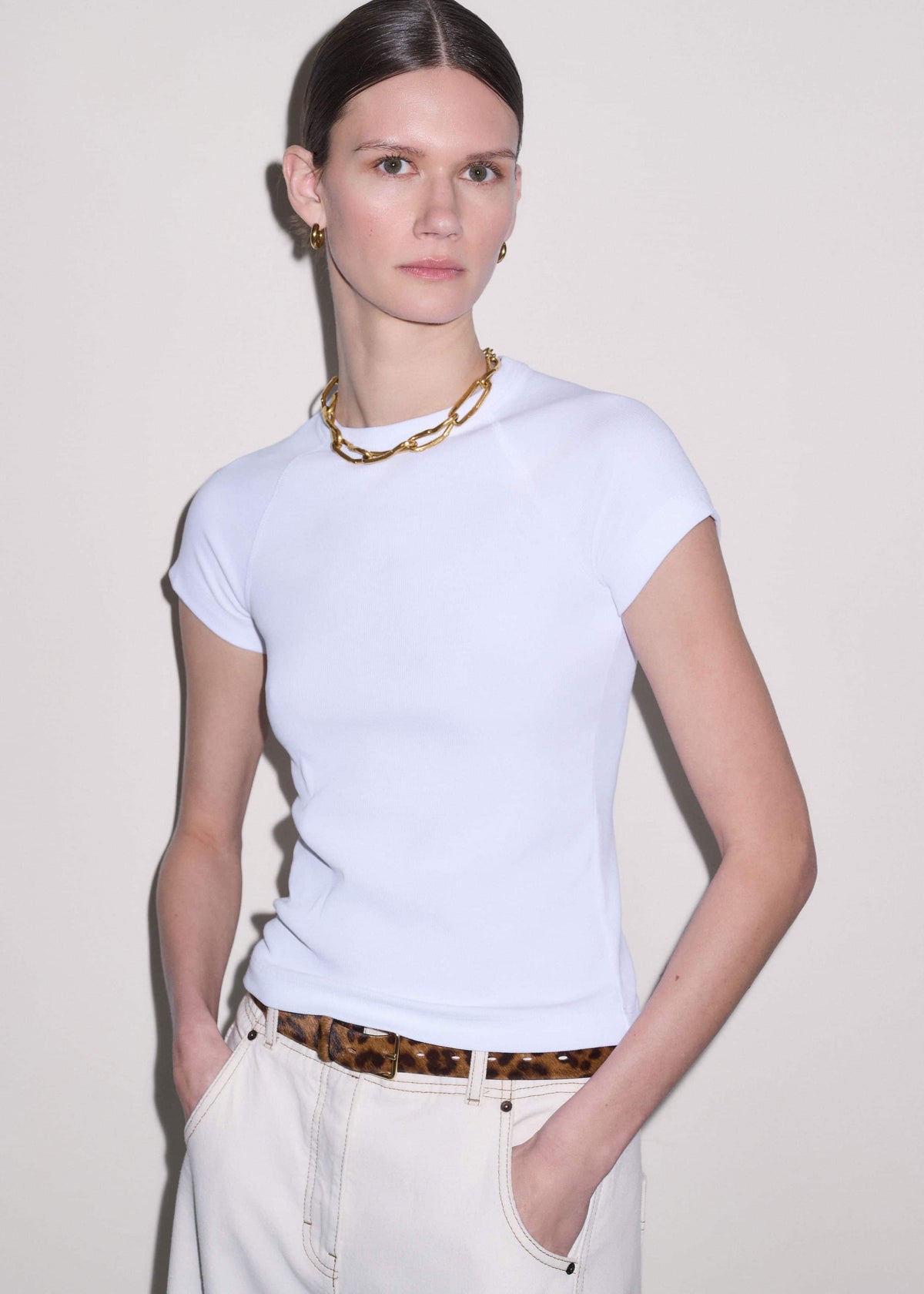 ME+EM White Ultimate Raglan Tee