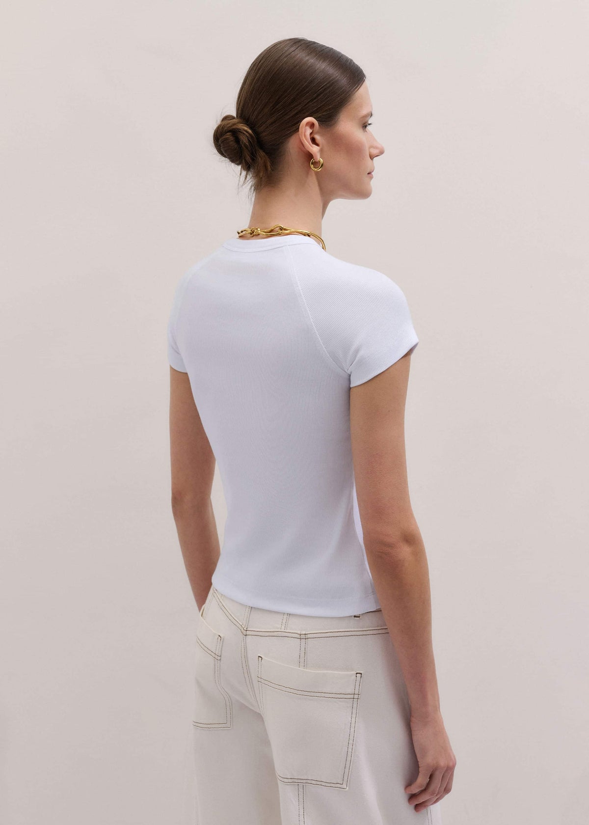 ME+EM White Ultimate Raglan Tee