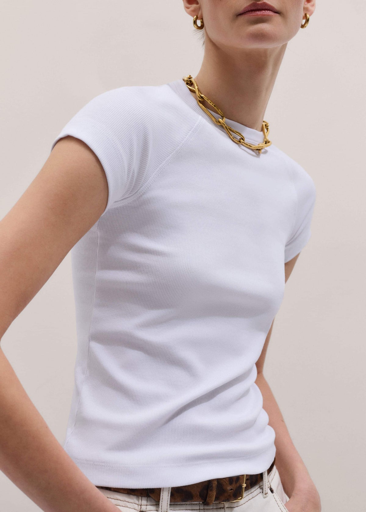 ME+EM White Ultimate Raglan Tee