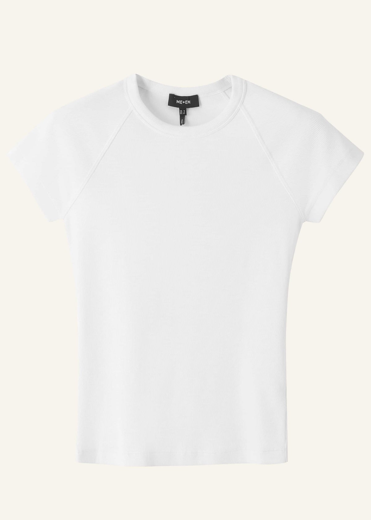 ME+EM White Ultimate Raglan Tee