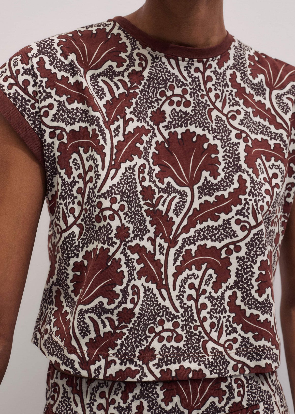 ME+EM Cinnamon Rising Wildflowers Relaxed Crop Tee