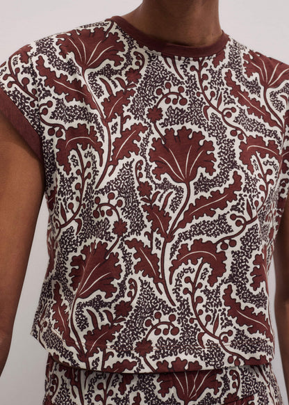 ME+EM Cinnamon Rising Wildflowers Relaxed Crop Tee