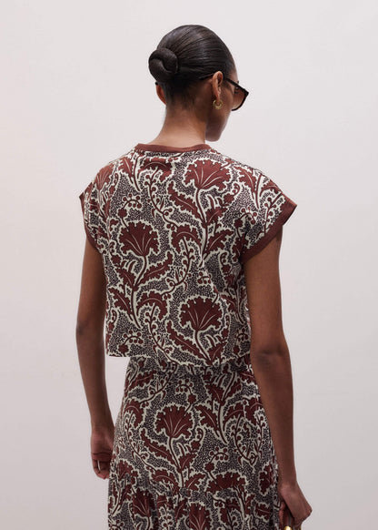 ME+EM Cinnamon Rising Wildflowers Relaxed Crop Tee