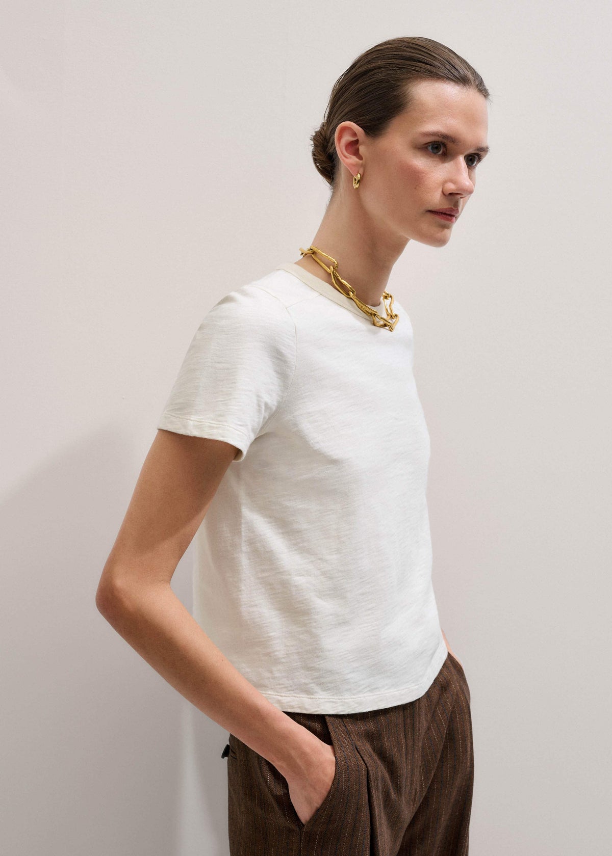 ME+EM Cream Warm Touch Tee
