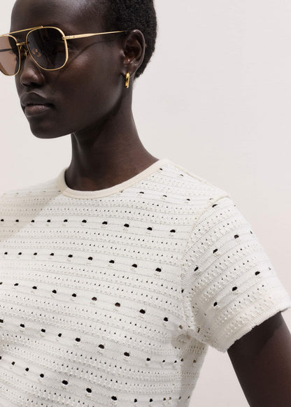ME+EM Cream Cutout Baby Tee