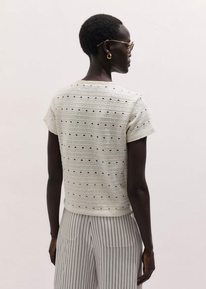 ME+EM Cream Cutout Baby Tee