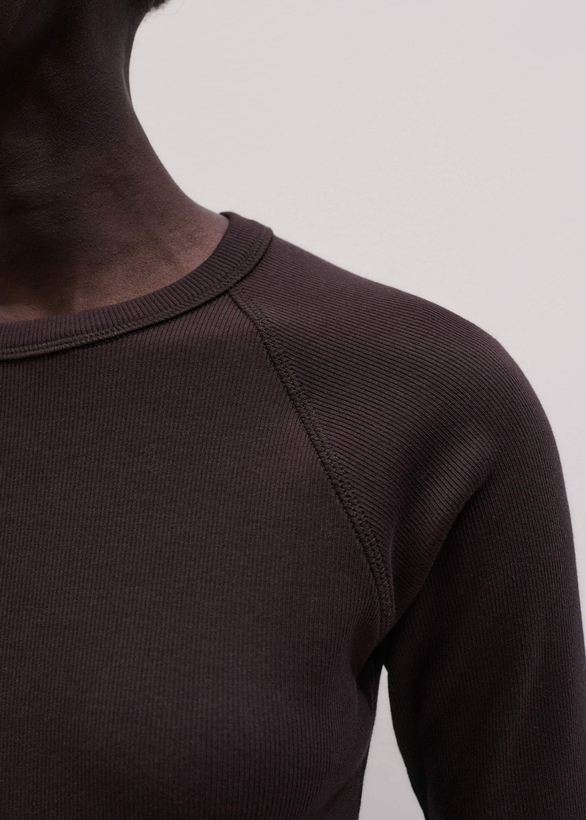 ME+EM Brown Raglan Crop Tee