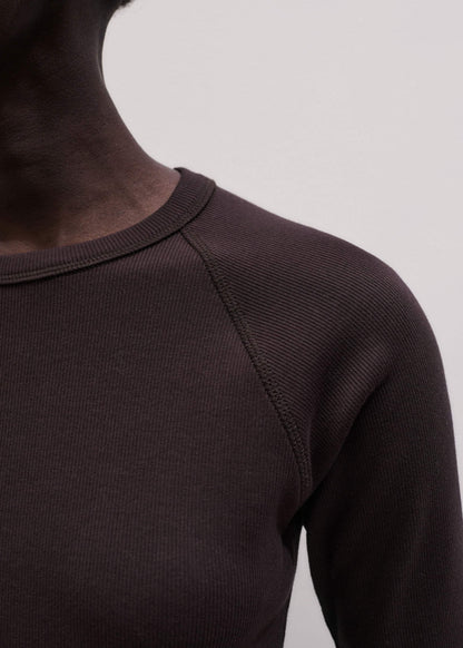 ME+EM Brown Raglan Crop Tee
