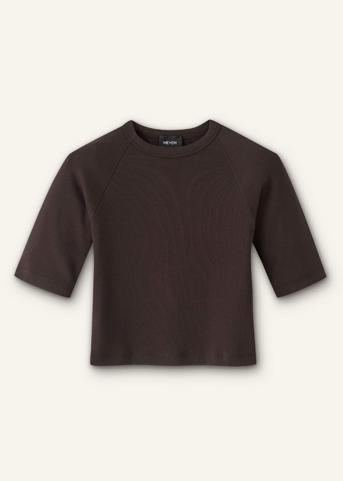 ME+EM Brown Raglan Crop Tee