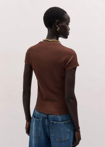ME+EM Cinnamon Brown Ultimate Raglan Tee