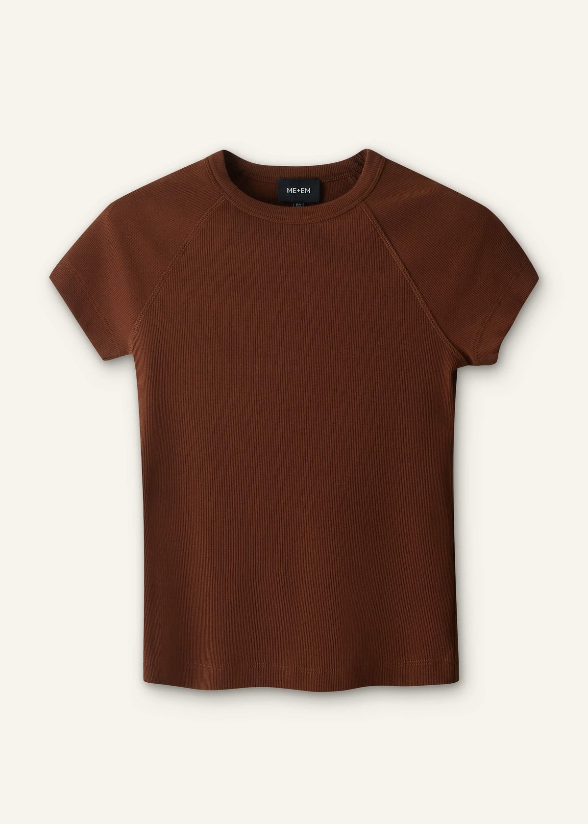 ME+EM Cinnamon Brown Ultimate Raglan Tee