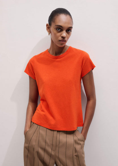 ME+EM Orange Soft Washed Straight Tee