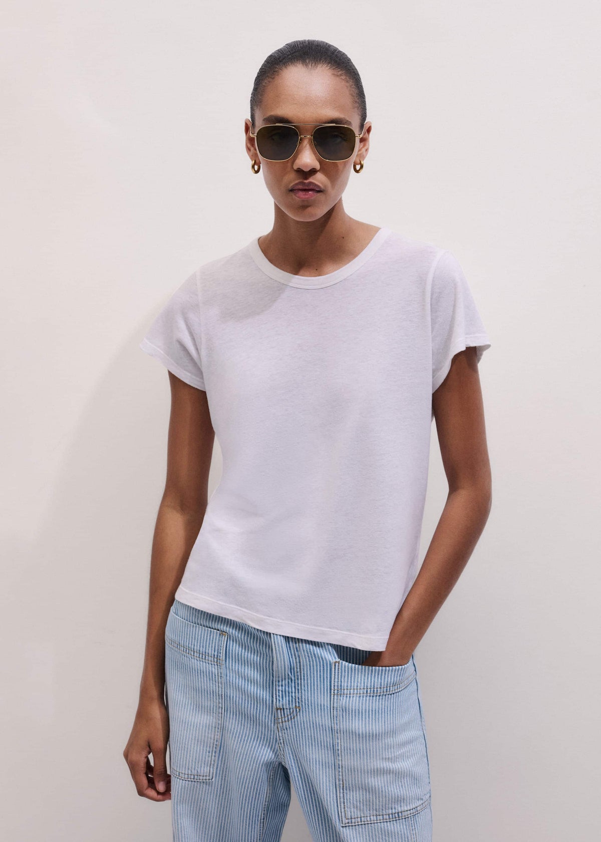 ME+EM White Soft Washed Tee