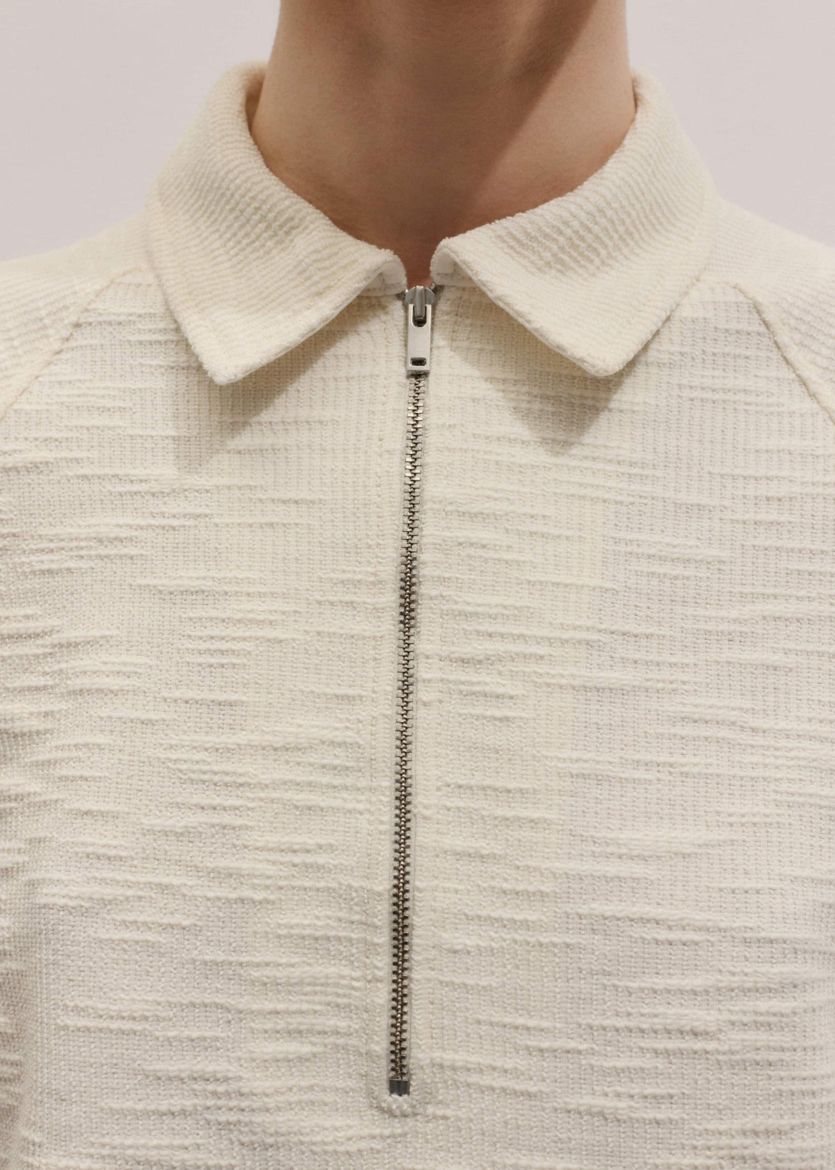 ME+EM Cream Polo Swing Top