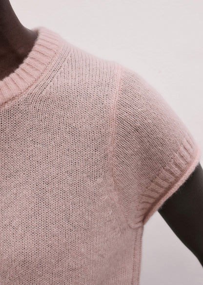 ME+EM Pink Merino Cashmere Silk Straight Baby Tee
