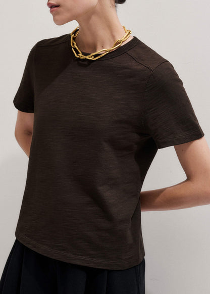ME+EM Brown Warm Touch Tee