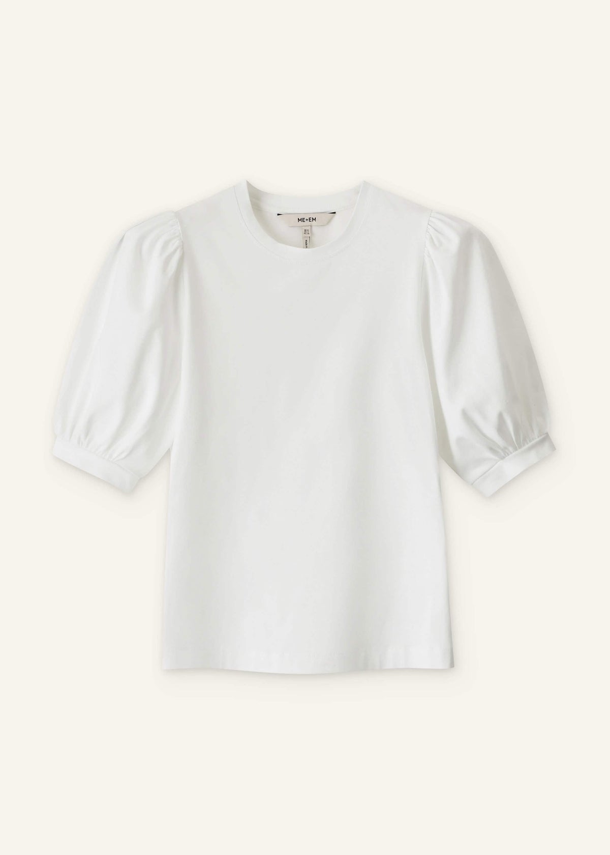 ME+EM White Feminine Sleeve Tee