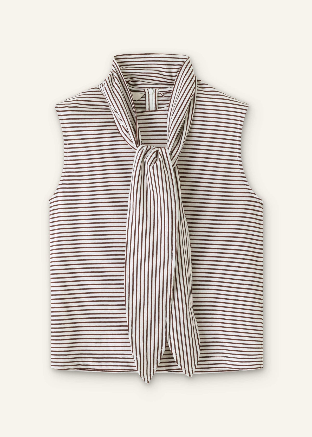 ME+EM Brown Scarf Neck Tank