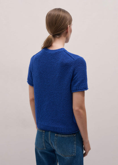 ME+EM Blue Straight Knit Tee